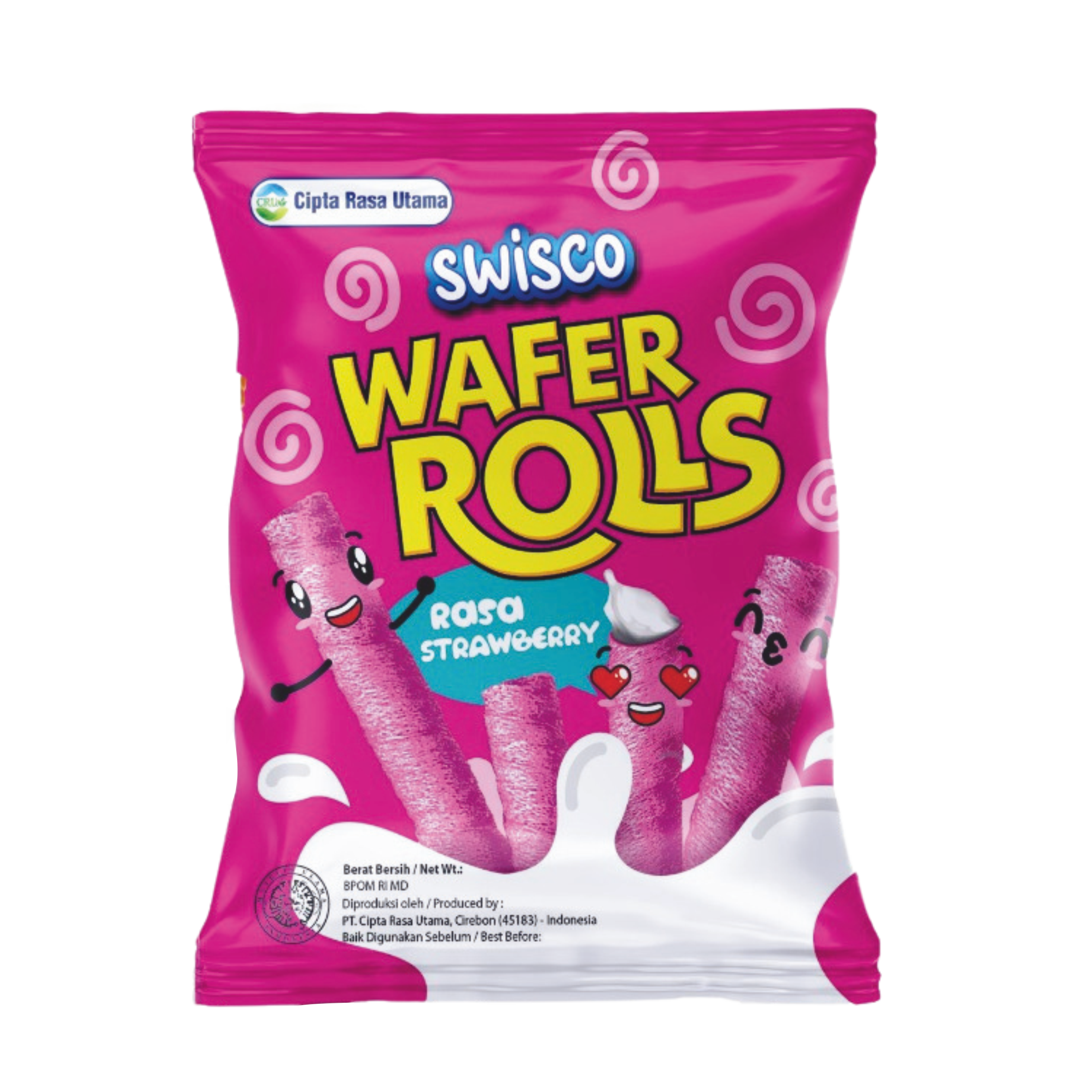 Swisco Wafer Rolls Strawberry